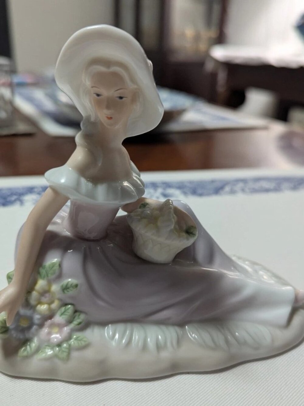 Vintage Porcelain Lady Figure Decor